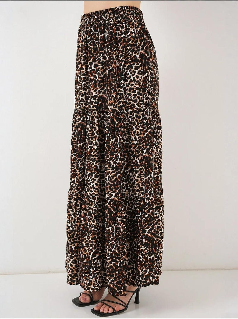 Jupe longue à motifs bdart Marron foncé - Kiabi