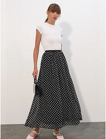 Jupe longue à pois, taille haute bdart