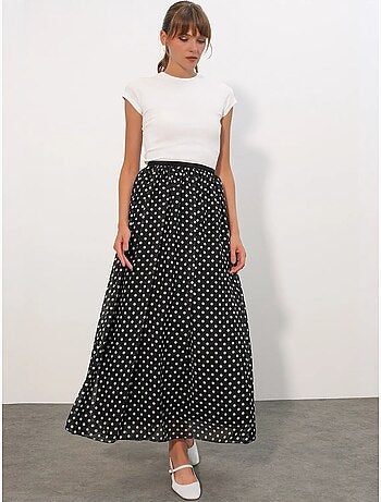 Jupe longue à pois, taille haute bdart