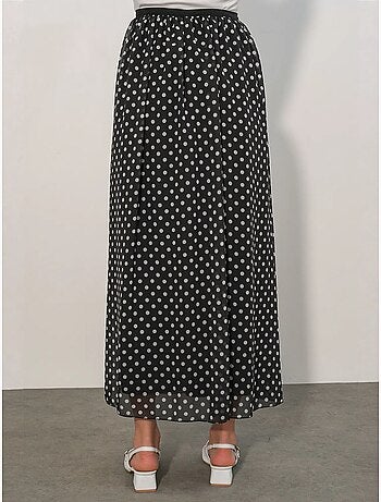 Jupe longue à pois, taille haute bdart