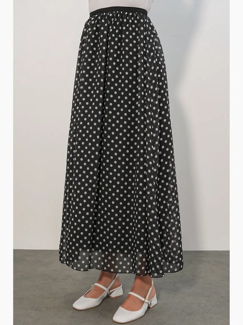 Jupe longue à pois, taille haute bdart - Kiabi Jupe longue à pois, taille haute bdart - Kiabi