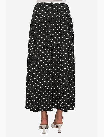 Jupe longue à taille haute à pois bdart