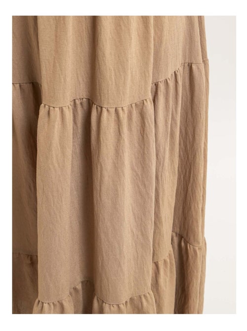 Jupe longue à volants avec ceinture XEPOLA - Kiabi