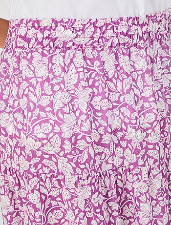 Jupe longue à volants pure viscose - Damart