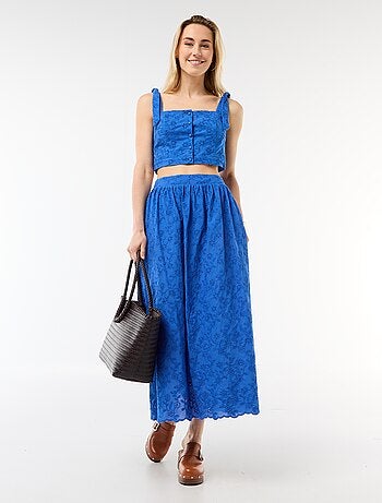 Jupe longue avec broderie anglaise