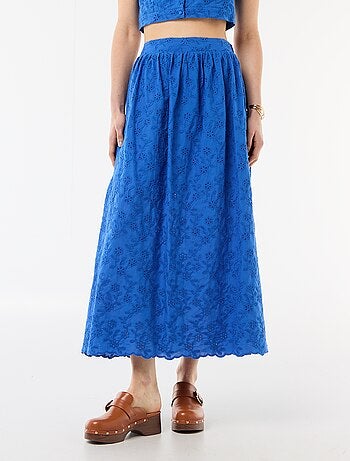Jupe longue avec broderie anglaise