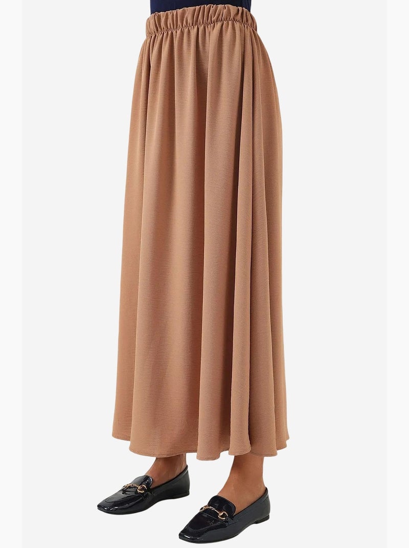 Jupe longue ayrobin 8050 bdart - Camel - Femme - 19.50€ - Kiabi