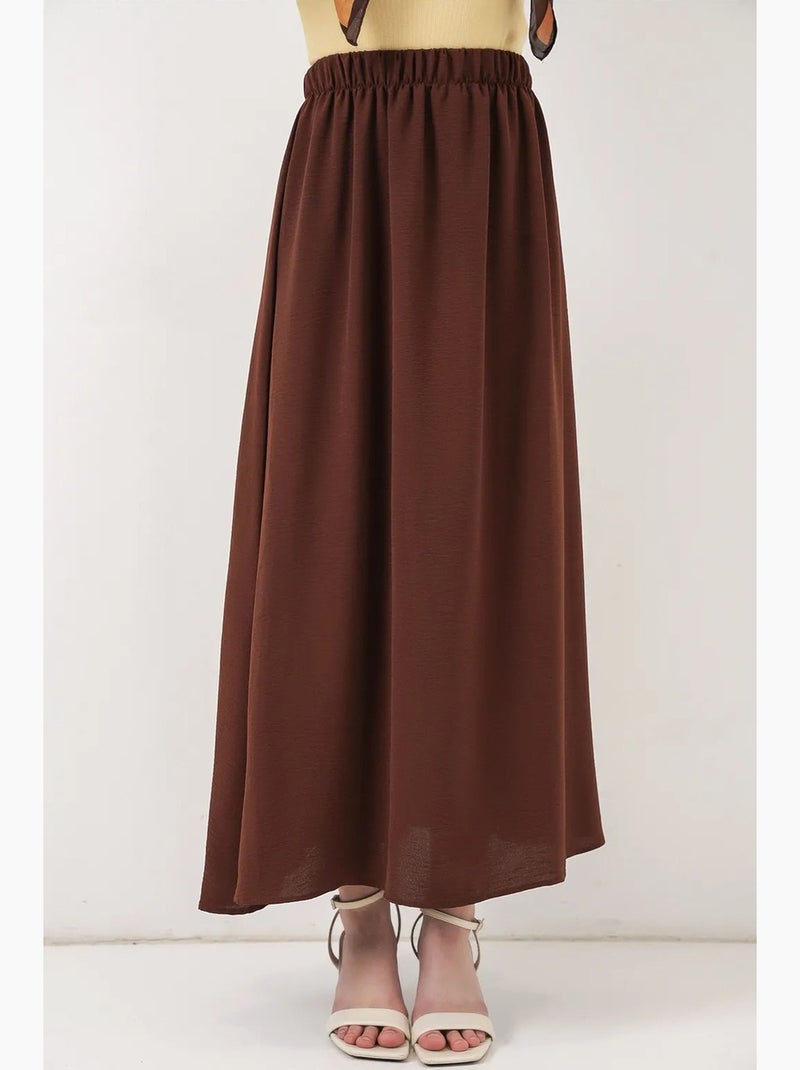 Jupe longue ayrobin 8050 bdart Marron chocolat - Kiabi