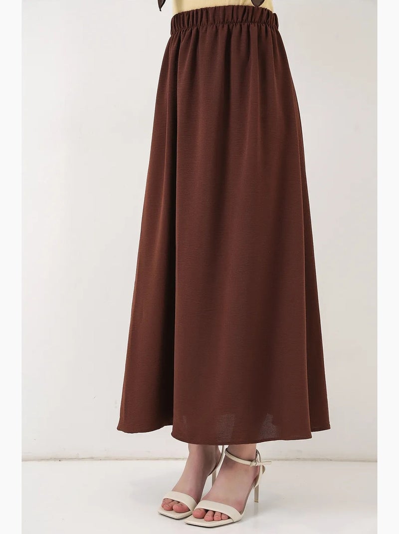Jupe longue ayrobin 8050 bdart Marron chocolat - Kiabi