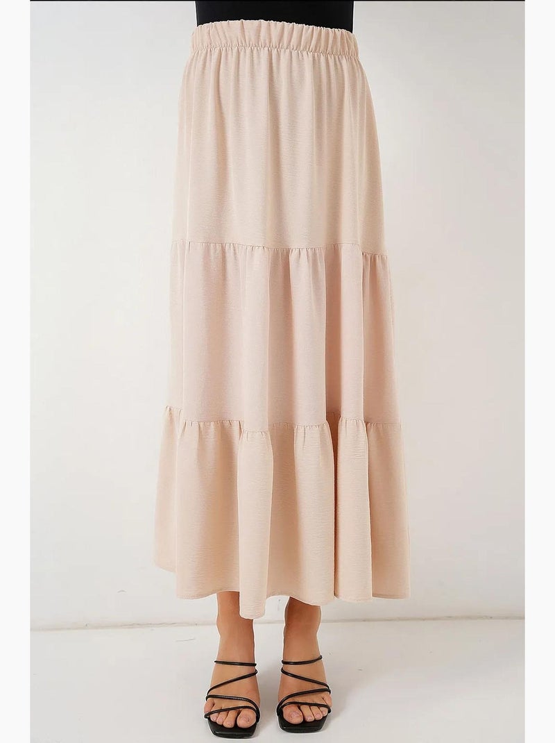 Jupe longue ayrobin bdart Beige argile - Kiabi