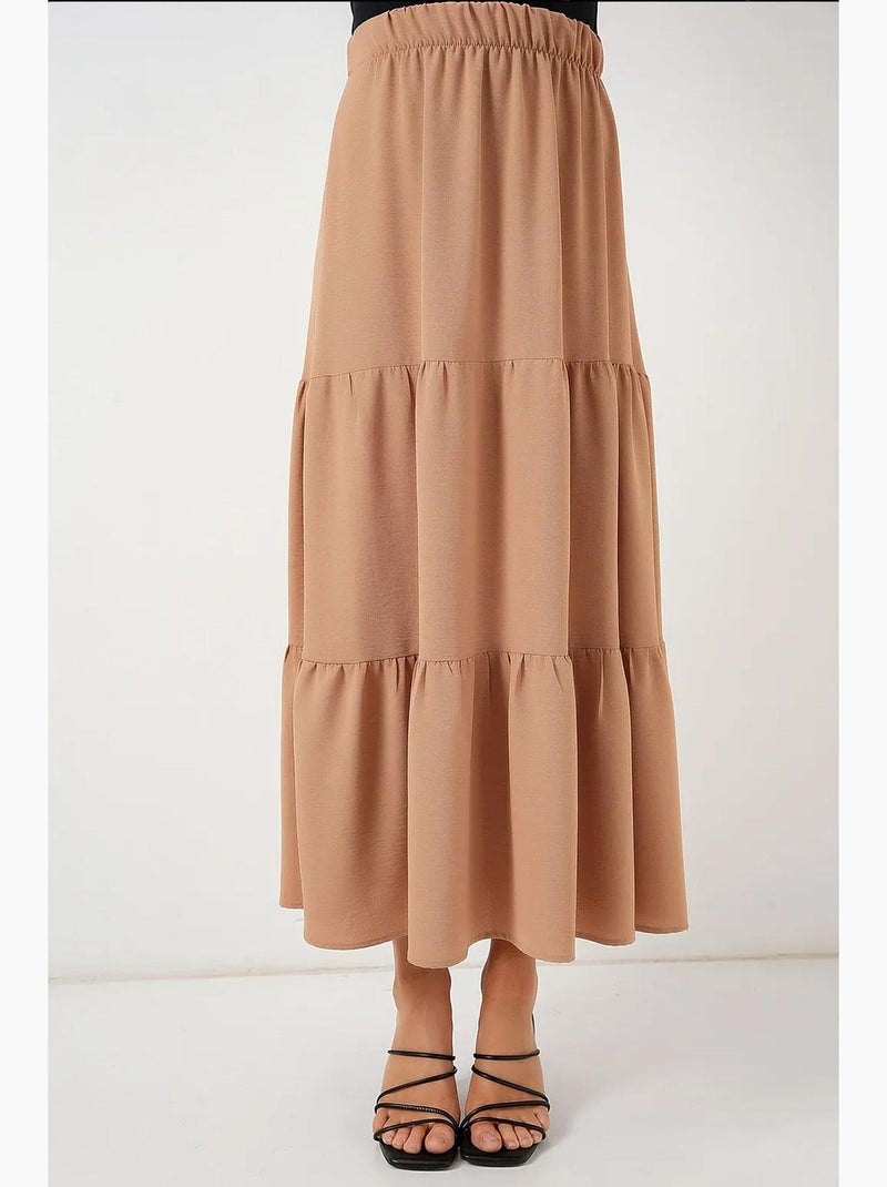 Jupe longue ayrobin bdart Camel - Kiabi