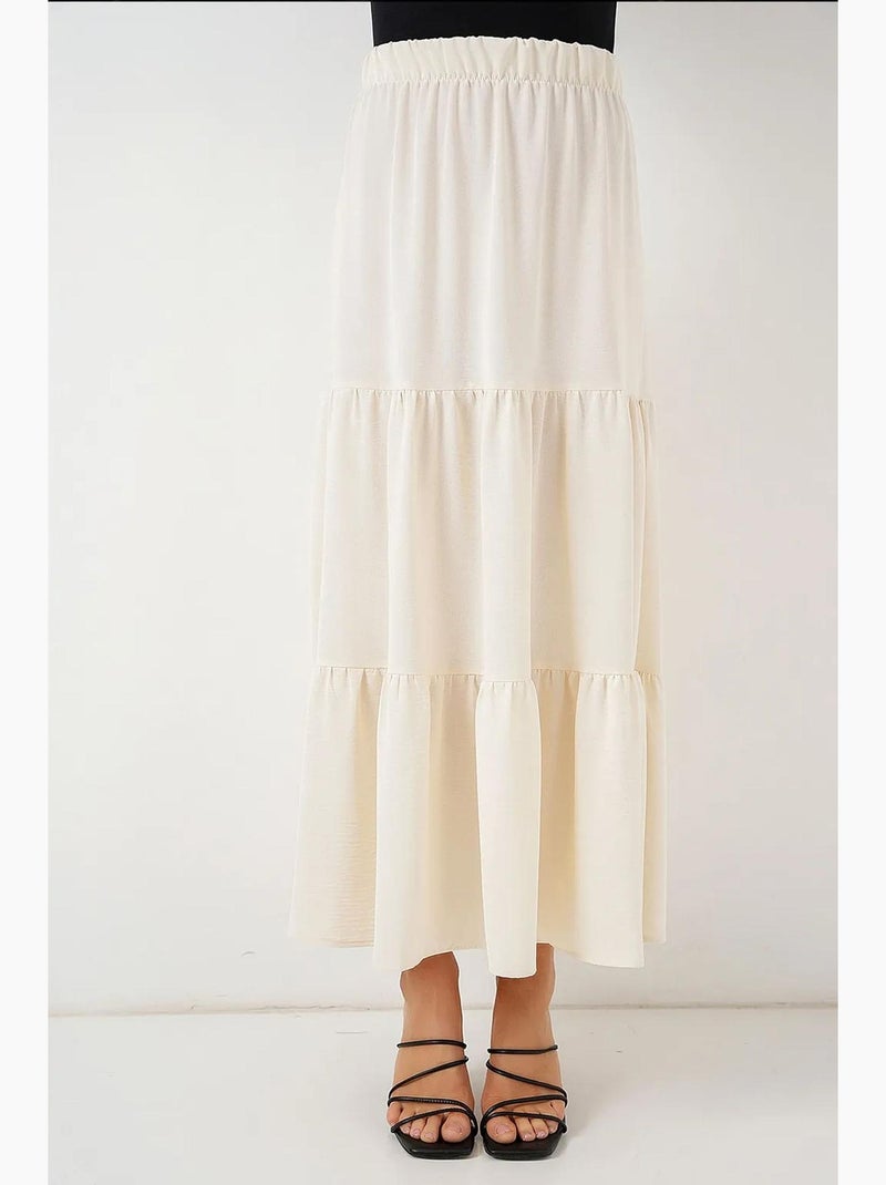 Jupe longue ayrobin bdart Crème - Kiabi