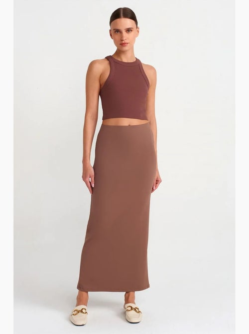 Jupe longue crayon à taille haute dilvin - Kiabi Jupe longue crayon à taille haute dilvin - Kiabi