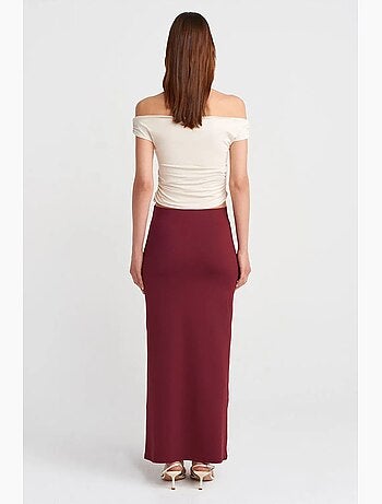 Jupe longue crayon à taille haute dilvin