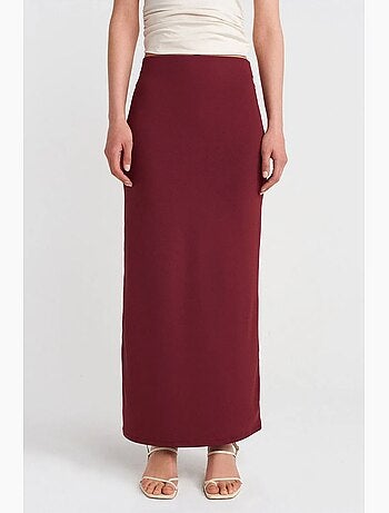 Jupe longue crayon à taille haute dilvin