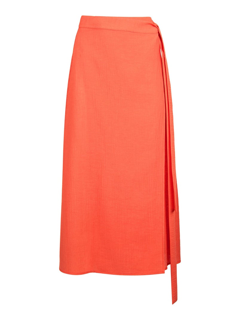 Jupe longue de plage Normandie Orange - Kiabi