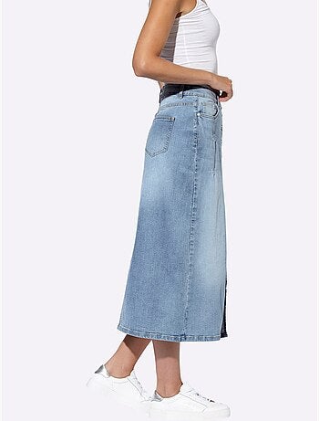 Jupe longue délavé tendance - taille standard - helline