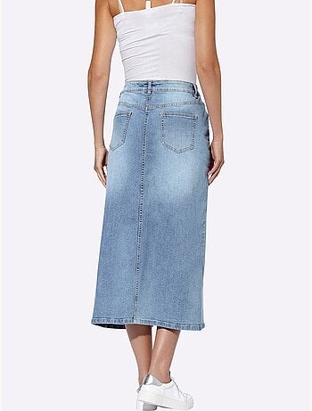 Jupe longue délavé tendance - taille standard - helline
