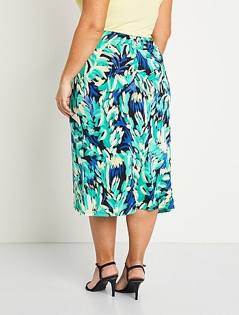 Jupe longue droite effet portefeuille maille - AFIBEL