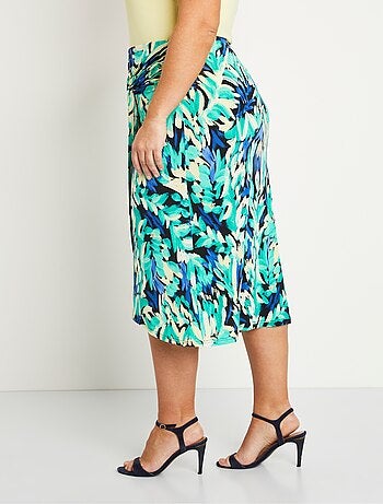 Jupe longue droite effet portefeuille maille - AFIBEL