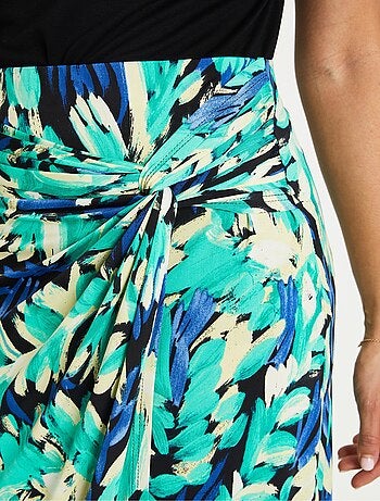 Jupe longue droite effet portefeuille maille - AFIBEL