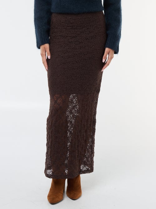 Jupe longue en dentelle - Kiabi