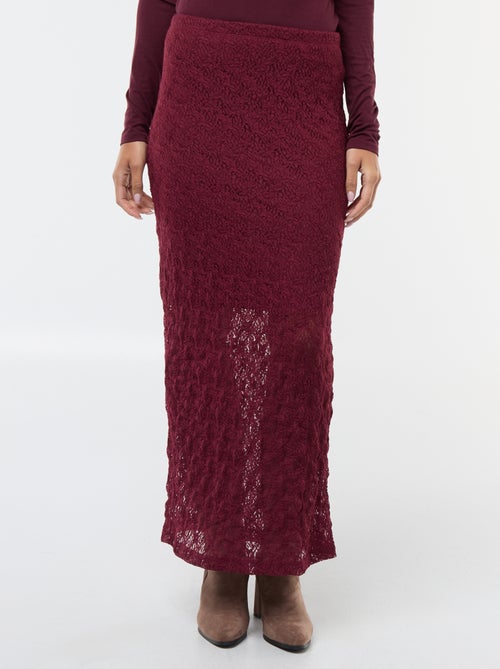 Jupe longue en dentelle - Kiabi