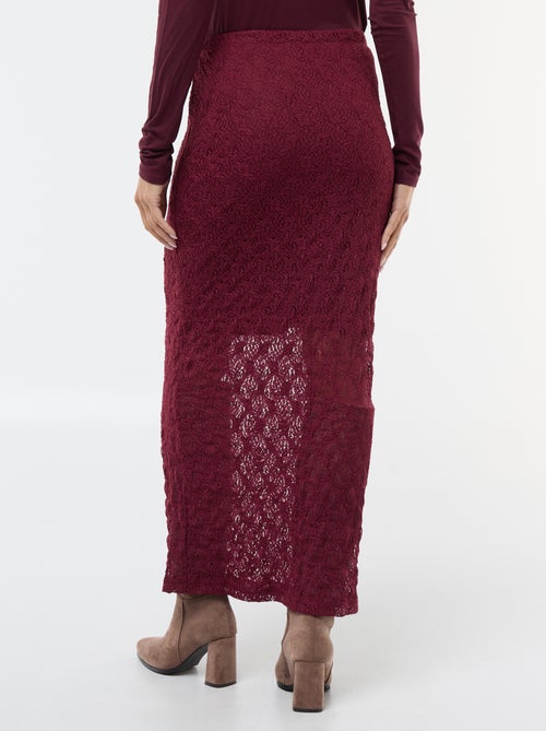 Jupe longue en dentelle - Kiabi