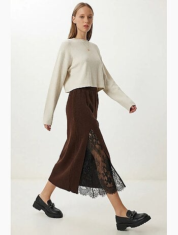 Jupe longue en dentelle taille haute istanbul