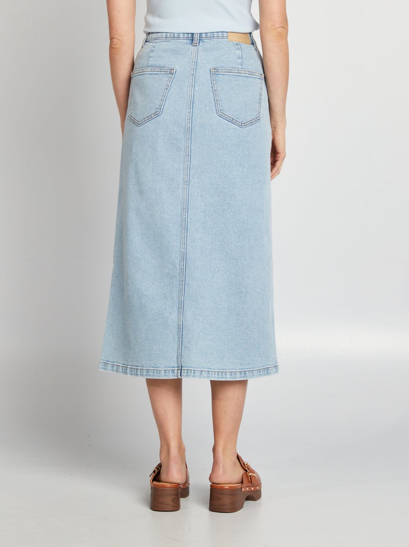 Jupe longue en jean Bleu - Kiabi