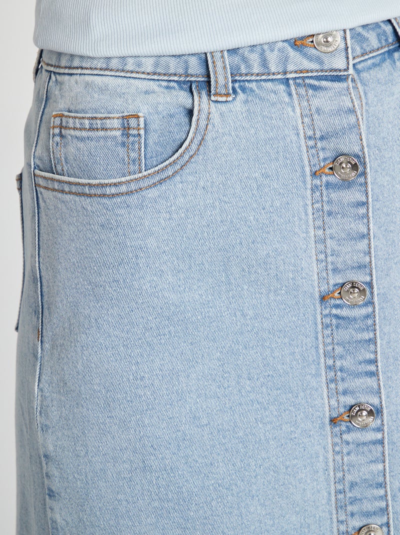 Jupe longue en jean Bleu - Kiabi