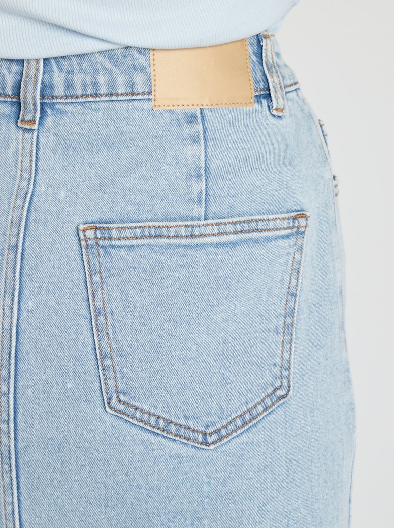 Jupe longue en jean Bleu - Kiabi