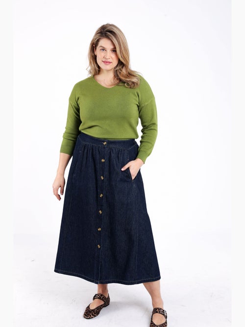 Jupe longue en jean PAPRIKA - Kiabi