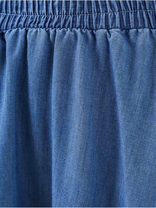 Jupe longue en jean trapèze taille haute bdart - Kiabi Jupe longue en jean trapèze taille haute bdart - Kiabi