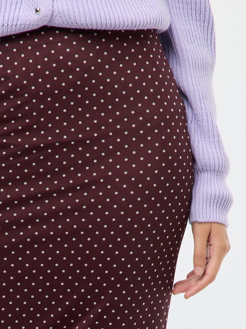 Jupe longue en mesh à pois - Kiabi