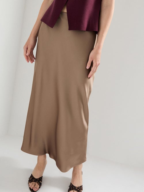 Jupe longue en satin, MO Fashion - Kiabi