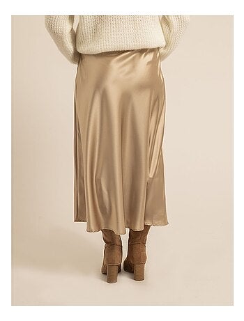 Jupe longue en satin XABATIA