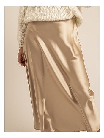 Jupe longue en satin XABATIA
