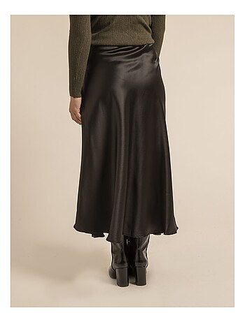 Jupe longue en satin XABATIA