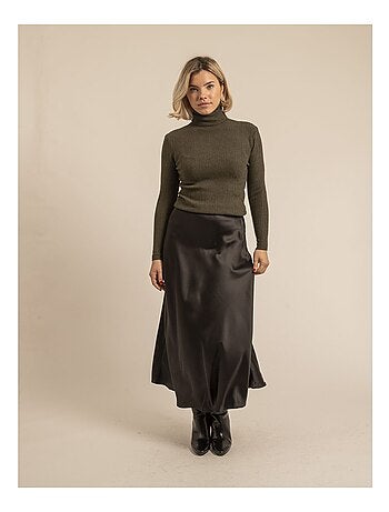 Jupe longue en satin XABATIA