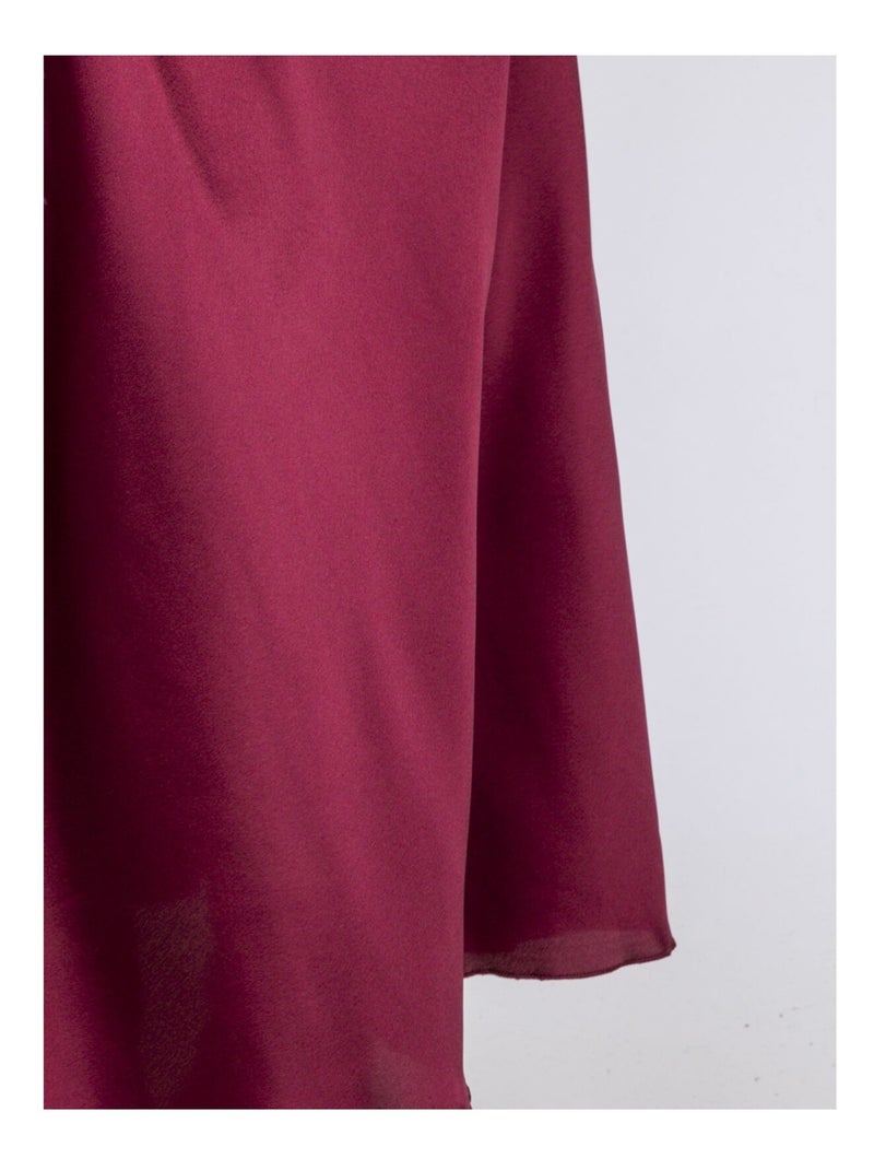 Jupe longue en satin XALPA Bordeaux - Kiabi