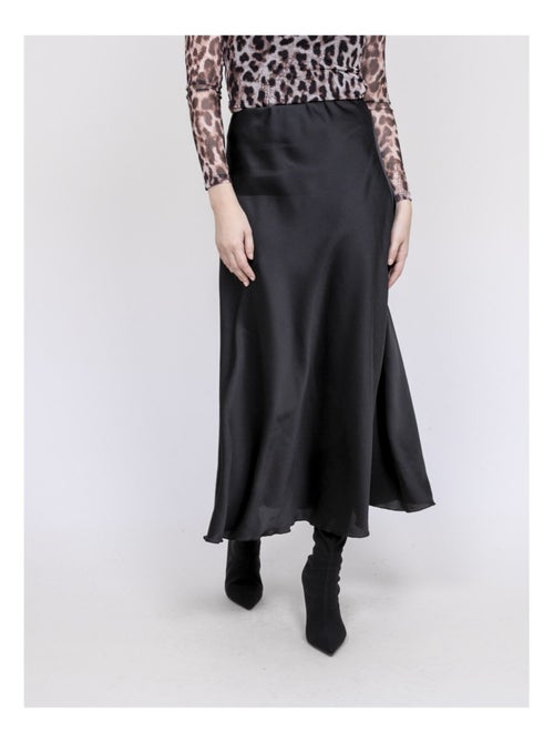 Jupe longue en satin XALPA - Kiabi