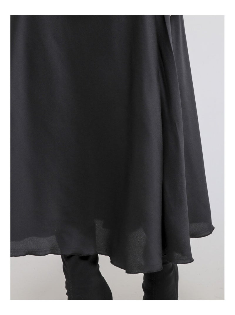 Jupe longue en satin XALPA Noir - Kiabi