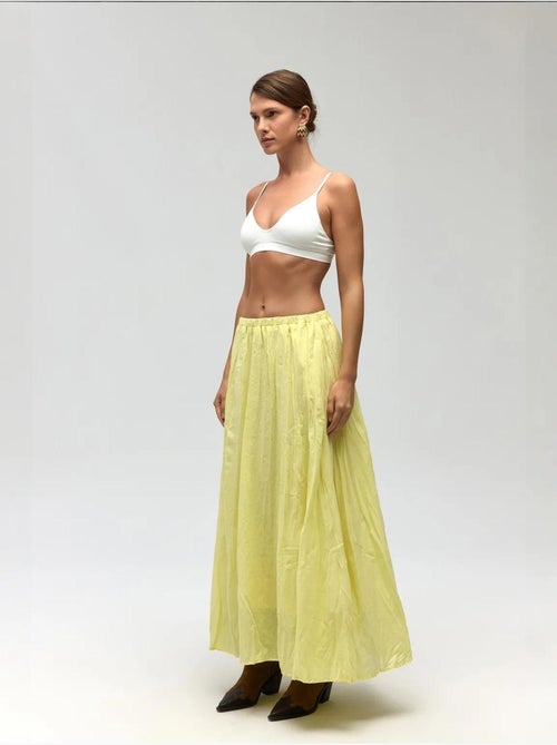 Jupe longue en seersucker taille haute mai - Kiabi Jupe longue en seersucker taille haute mai - Kiabi