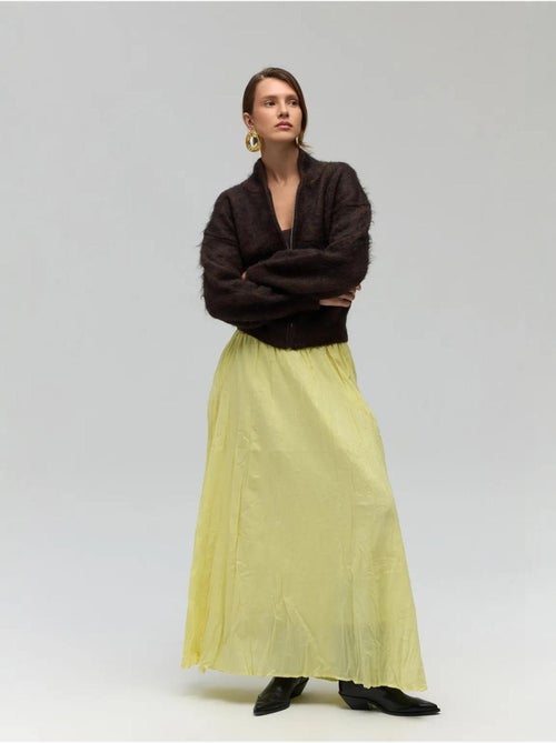 Jupe longue en seersucker taille haute mai - Kiabi Jupe longue en seersucker taille haute mai - Kiabi