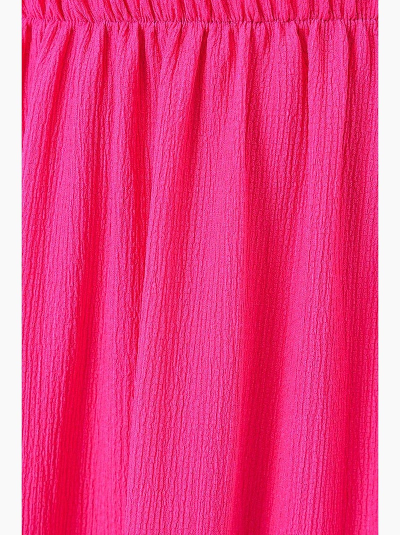 Jupe longue en tricot bdart Rose fluo/Solinotes - Kiabi