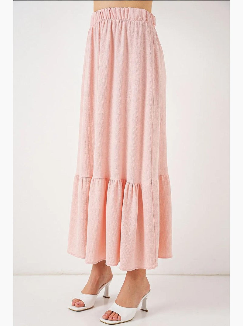 Jupe longue en tricot bdart Vieux rose - Kiabi