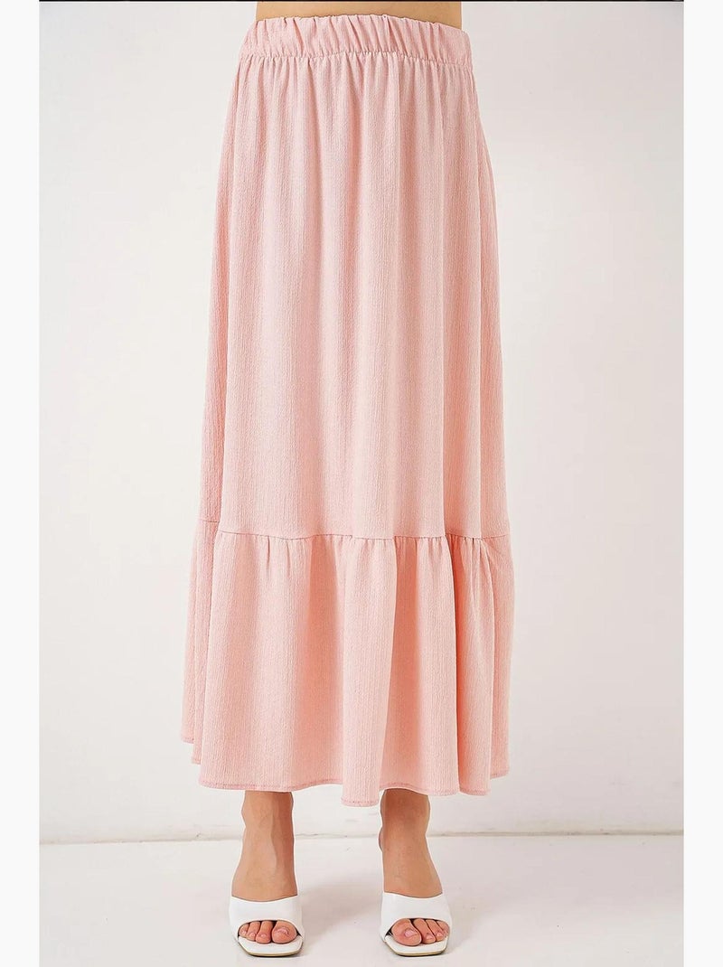 Jupe longue en tricot bdart Vieux rose - Kiabi