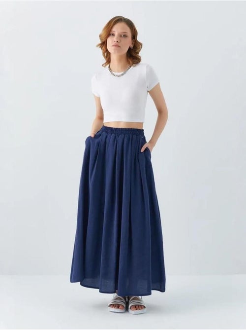 Jupe longue en tulle taille haute avec poches mixray - Kiabi Jupe longue en tulle taille haute avec poches mixray - Kiabi
