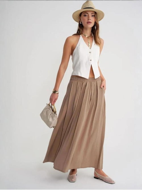 Jupe longue en tulle taille haute avec poches mixray - Kiabi Jupe longue en tulle taille haute avec poches mixray - Kiabi